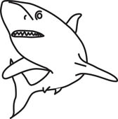 shark_06-outline. Shark - Free Clipart Images