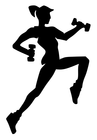 Fitness Silhouette Girl Clip Art Download