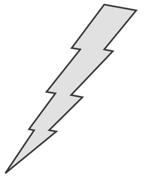 lightning black and white clipart