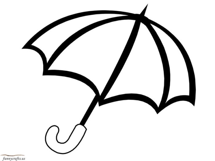 Simple Free Clip Of Umbrella Coloring Pages - Free Coloring Sheets
