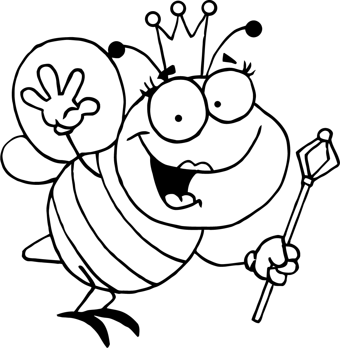 drawings of a queen bee Colouring Pages