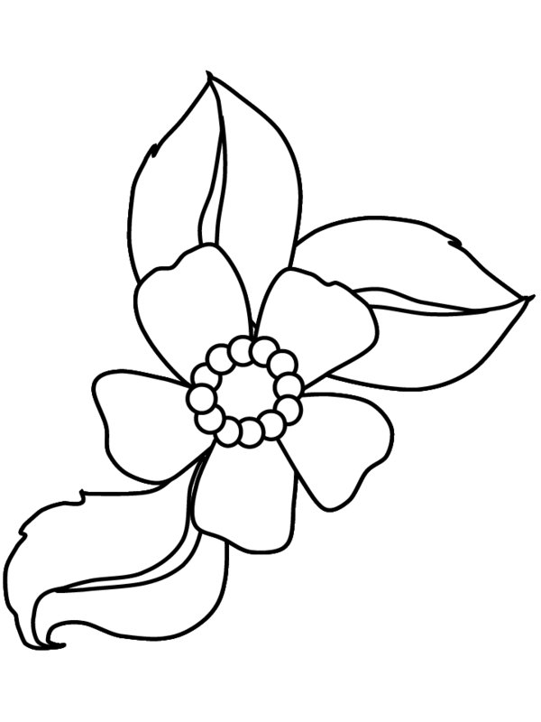 Cartoon Flowers Coloring Pages Picture 12 – Beautiful Flower ...