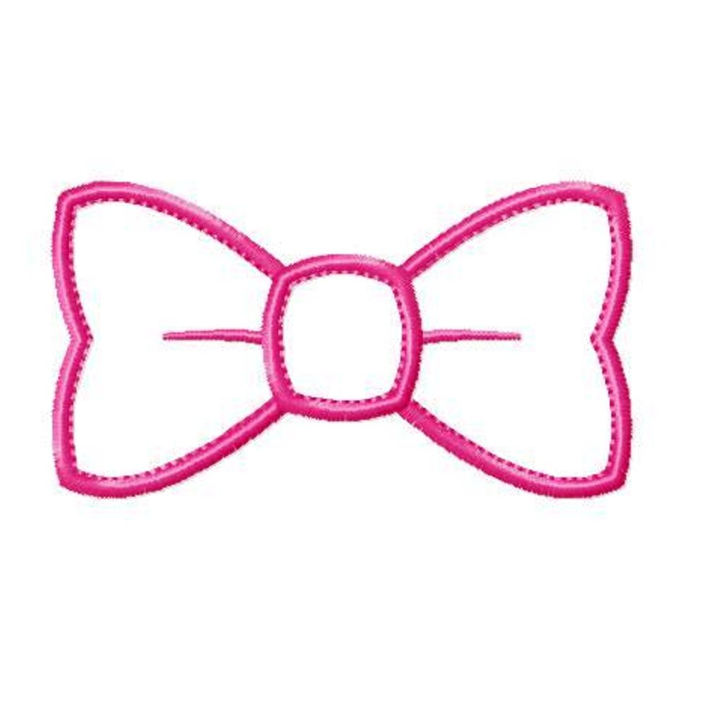 Bow Tie applique machine embroidery design pattern in 6 sizes.