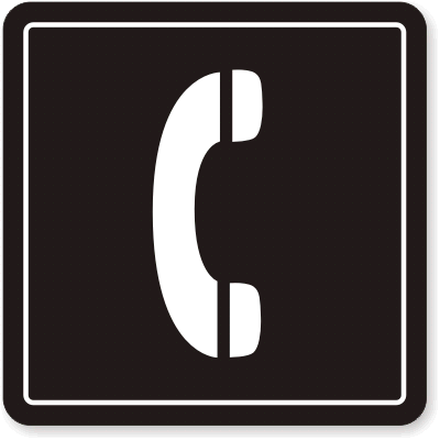 Telephone Signs - Braille, Engraved, Custom Phone Location Signs