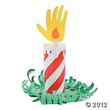 Christmas Handprint Candle Craft Kit - paper roll holder can be ...
