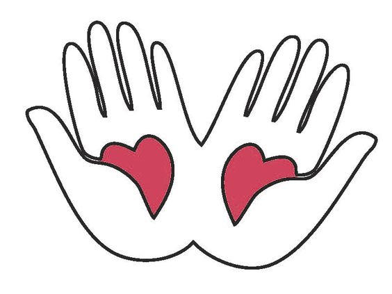 Helping hands clipart black and white - ClipartFox