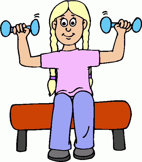 Girl Working Out Clipart