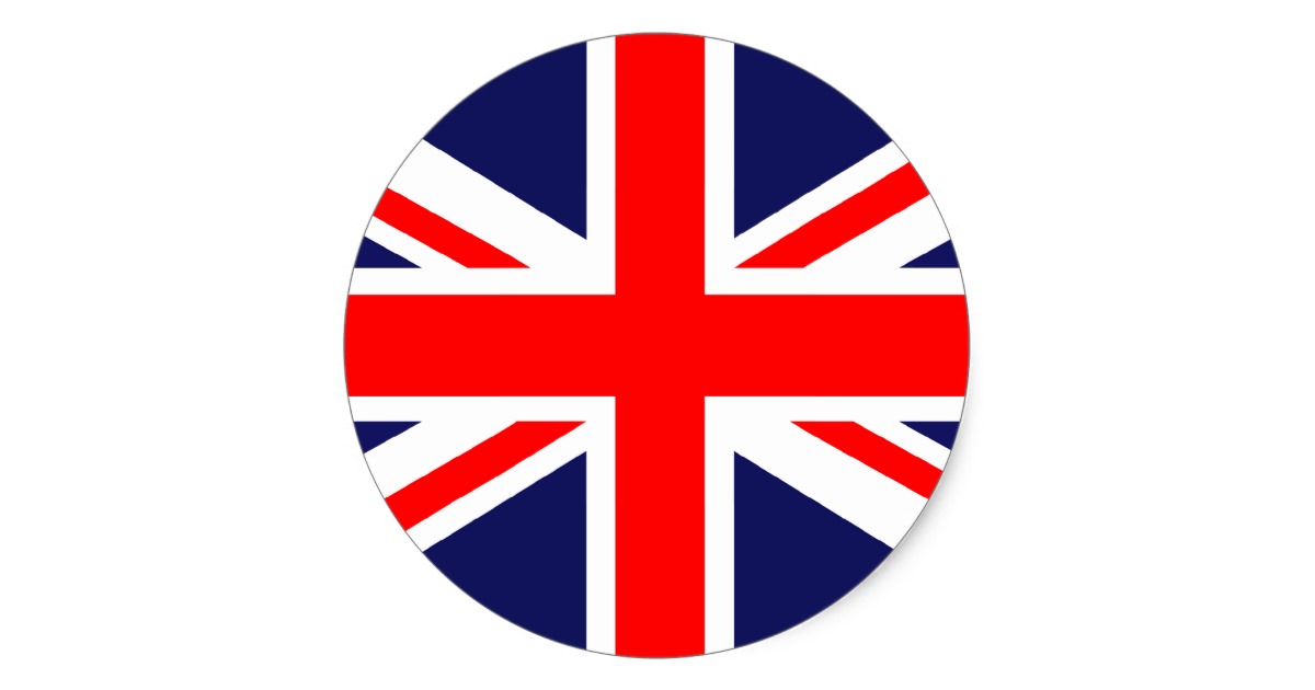 British Flag Union Jack Round Stickers (pack) | Zazzle