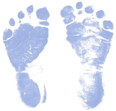 Baby Boy Blue Footprints Clipart