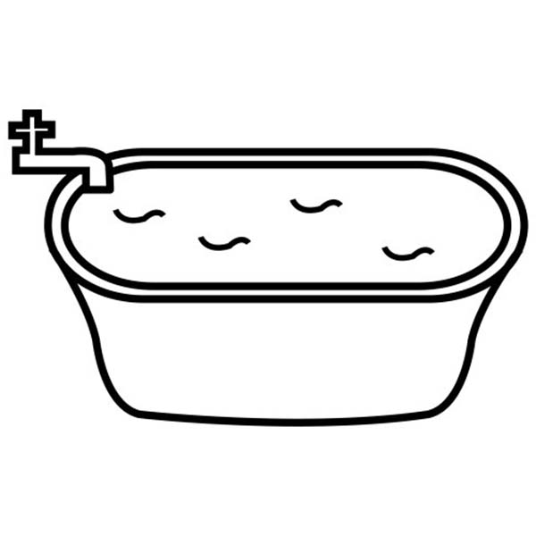 Filling Bathtub with Water for Bath Coloring Pages: Filling ...