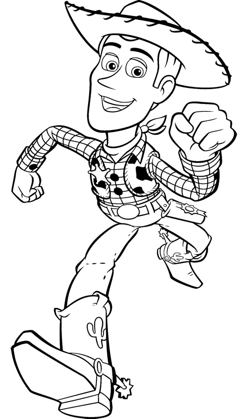 Toy Story Coloring Pages : Toy Story Woody Runs Fast Coloring Page ...