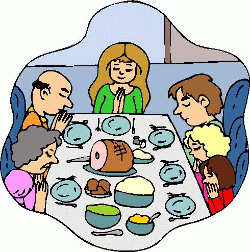 Filipino Family Praying Together Clipart