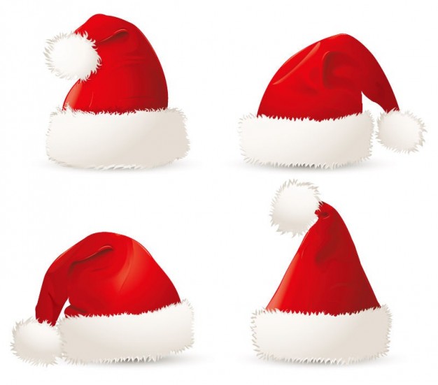 free red christmas santa hats | Download free Vector