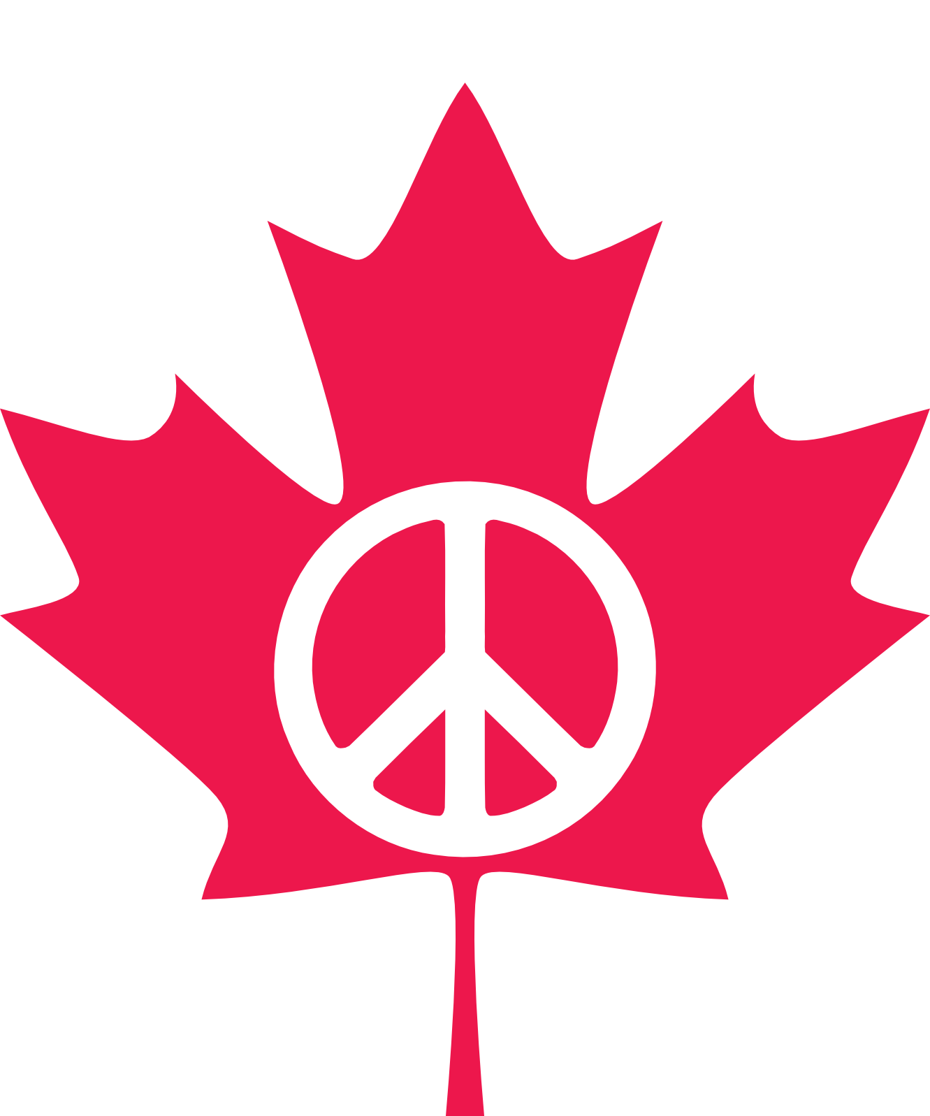 canada flag peace symbol SVG