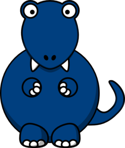 Blue Dino Clip Art - vector clip art online, royalty ...