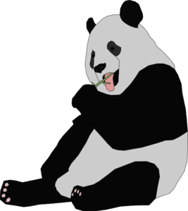 Panda Eating Clip art - Animal - Download vector clip art online