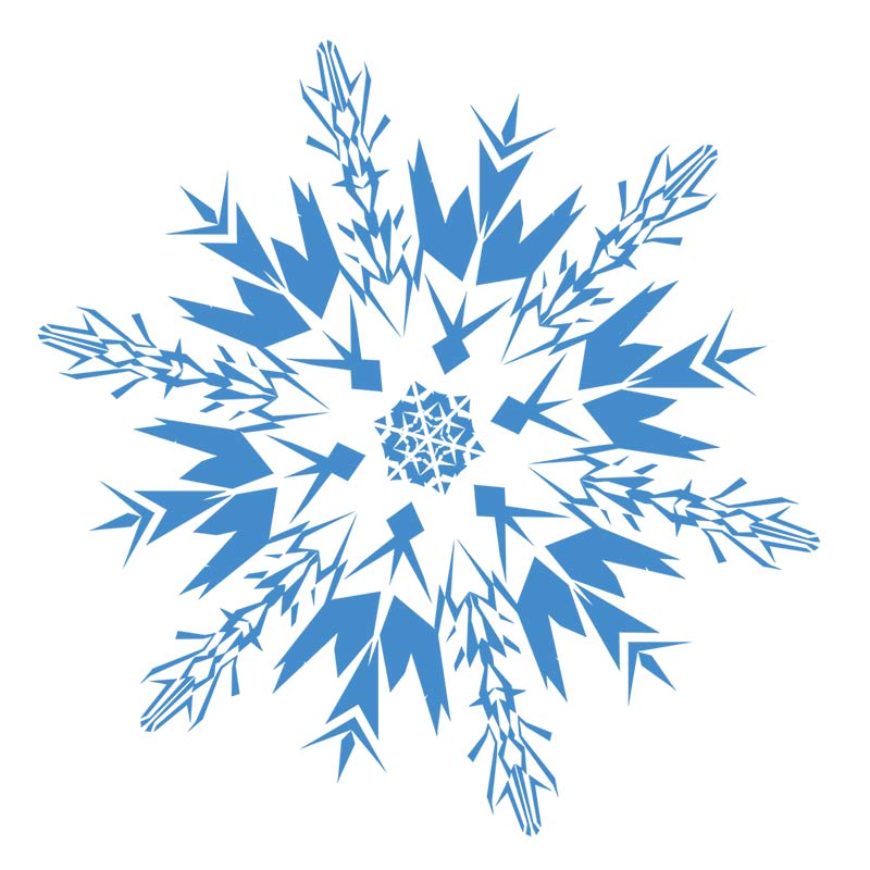 Winter snowflake clipart 2