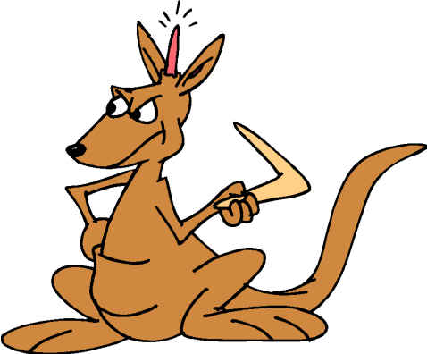 Kangaroo Holding An Australian Flag Clipart Picture