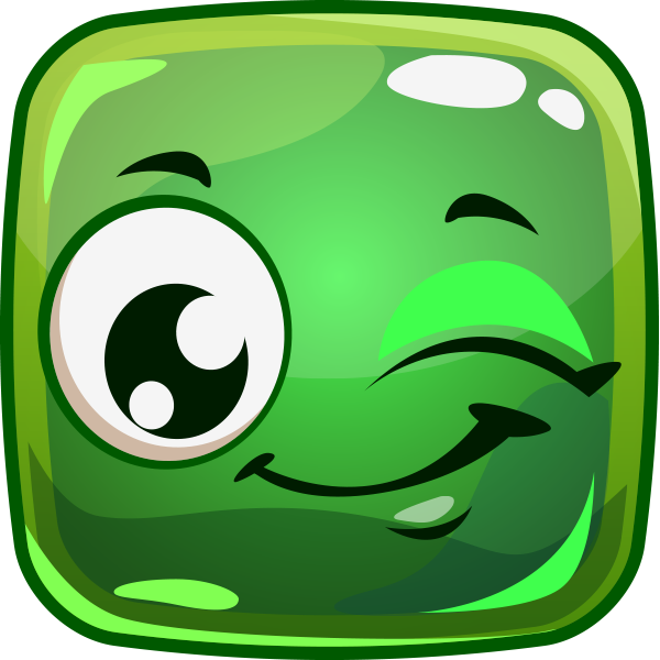 Green Winking Smiley - Facebook Symbols and Chat Emoticons