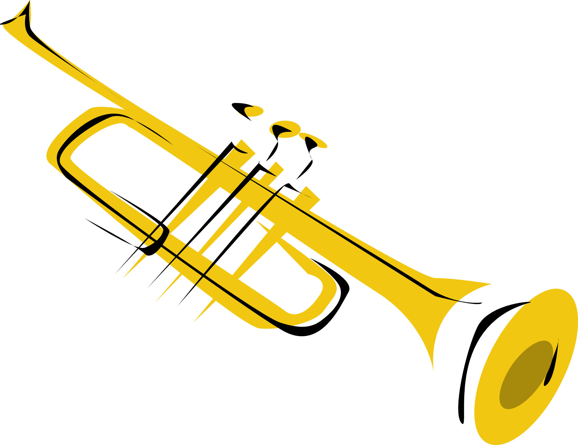 Free Trumpet Clipart Image - 14160, Jazz Trumpet Clip Art Golden ...