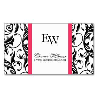 Damask Business Cards Â» Black Damask Border Template