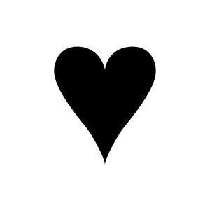 Black love heart clipart