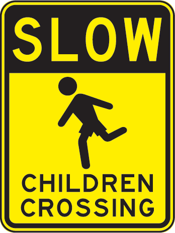 School crossing traffic sign clipart