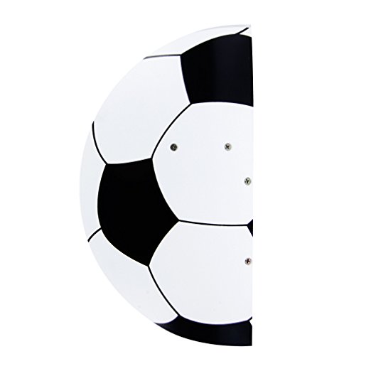 Amazon.com : Trend Lab Soccer Wall Shelf with Pegs, Black/White ...