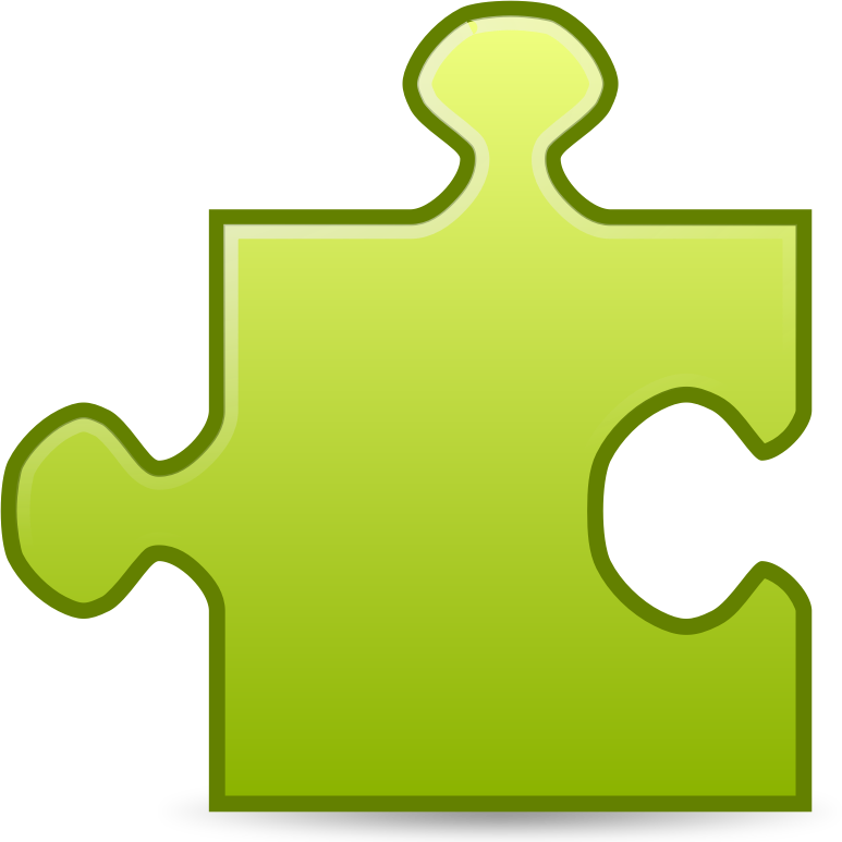 Green puzzle piece clipart