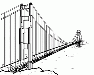 Golden Gate Bridge Drawing - ClipArt Best