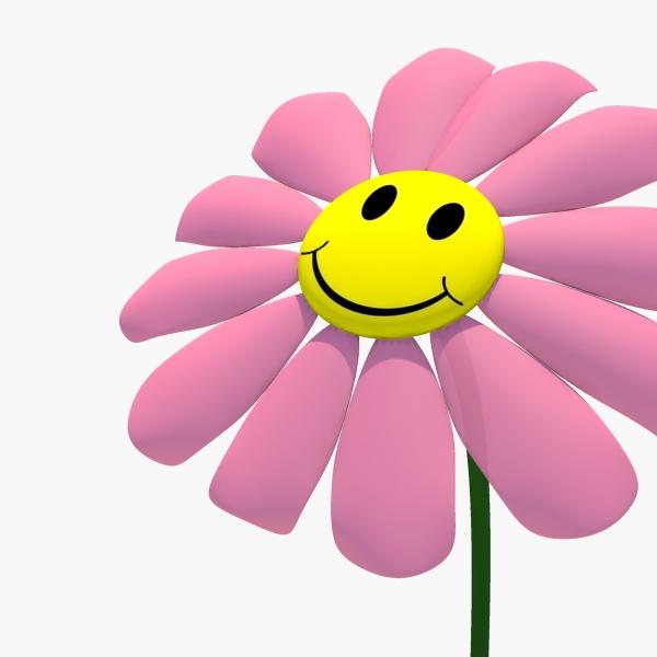 3D Model of Smilley Flower - Animals and Plants - 3D Models and 3D ...