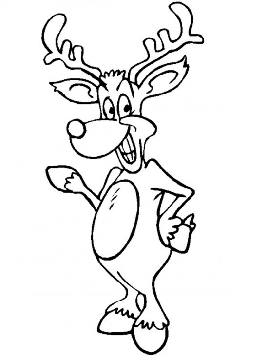 Christmas Reindeer And Friends Coloring Pages / All About Free ...