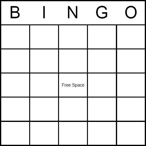 Bingo Templates Printable - Paul's House