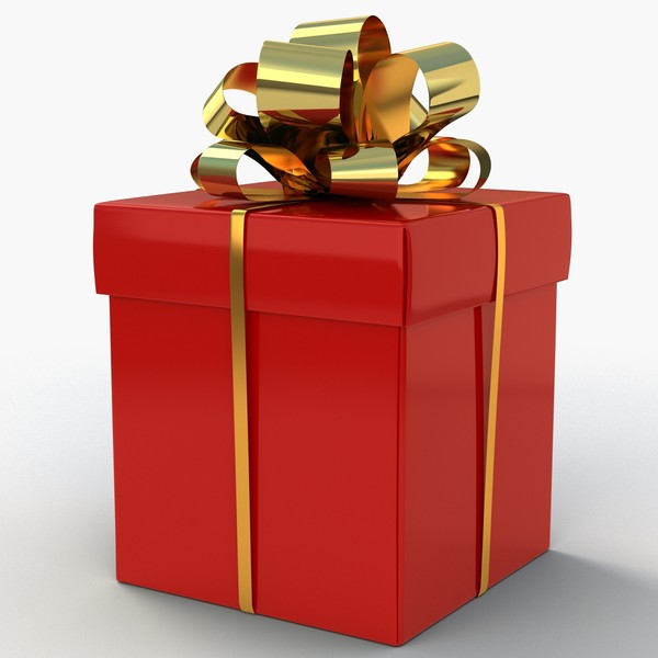 3d gift box model