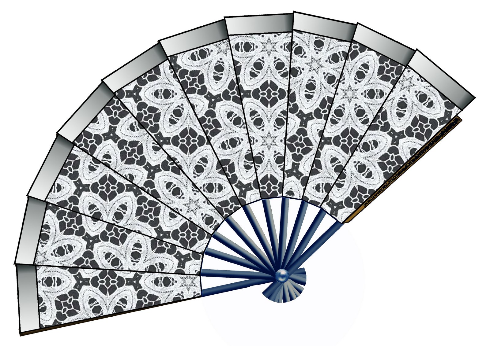 ArtbyJean - Paper Crafts: Decoupage fans with lace patterns - Lace ...