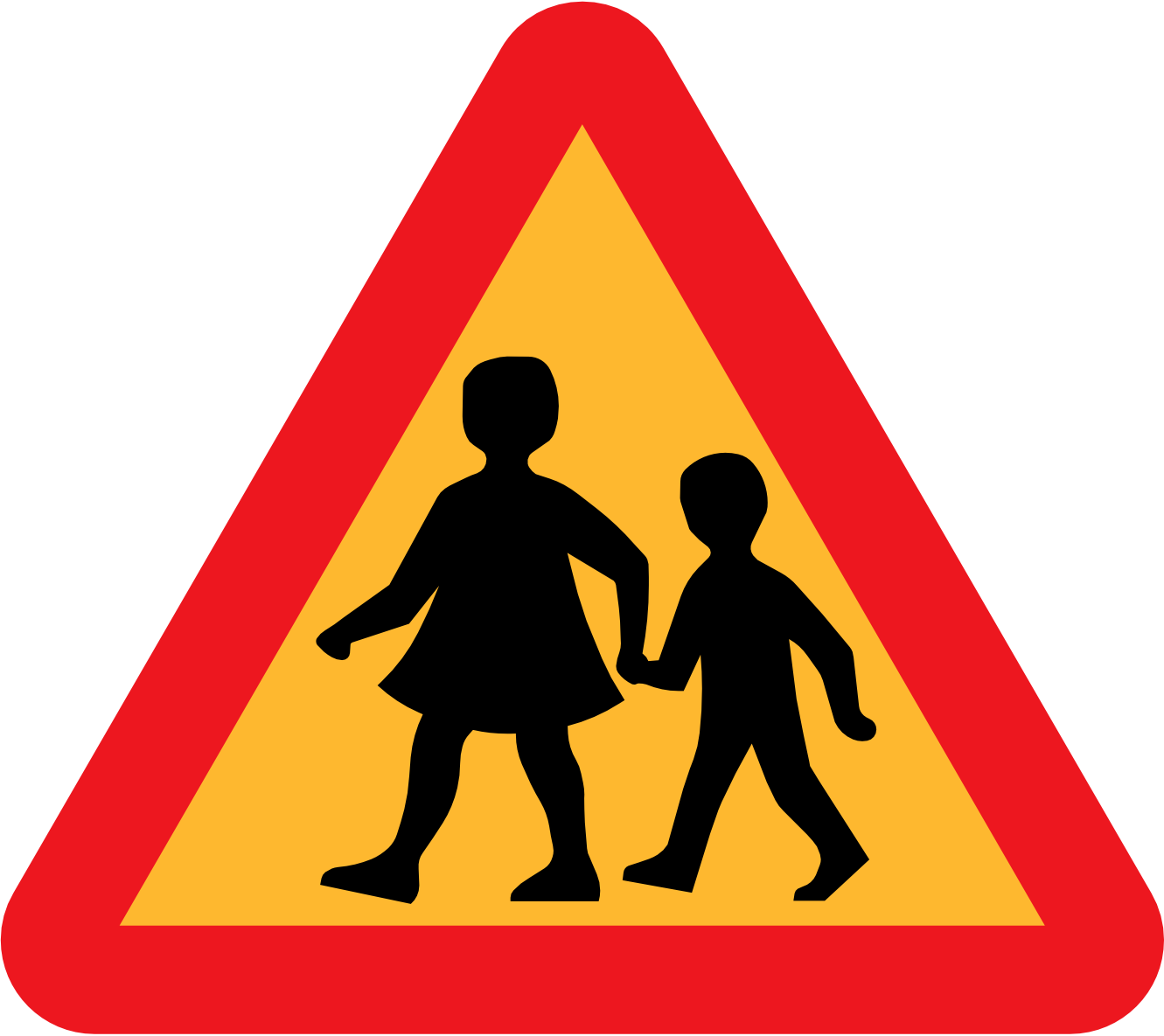 ryanlerch children crossing road sign SVG