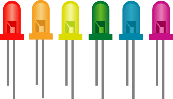 Rainbow Of Light Emitting Diodes clip art - vector clip art online ...