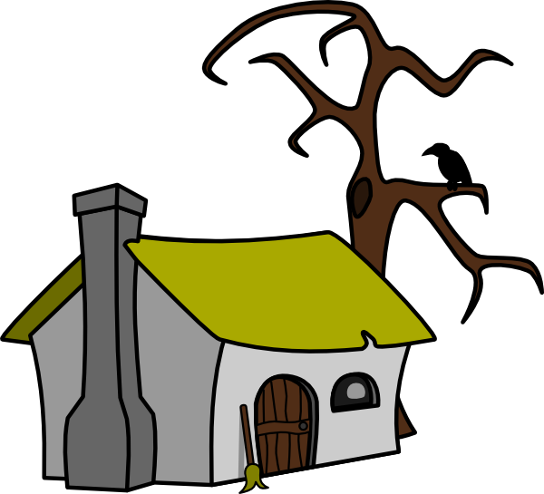 Witch Cottage clip art Free Vector / 4Vector