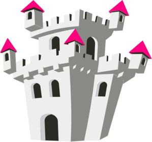 Pink Castle clip art - vector clip art online, royalty free ...