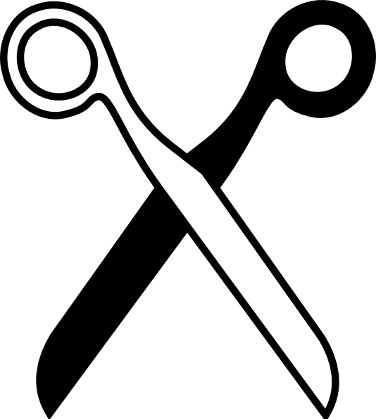 Scissors Black & White clip art - vector clip art online, royalty ...