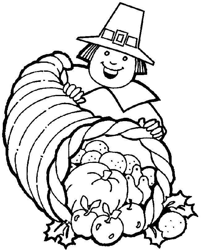 Thanksgiving food coloring page