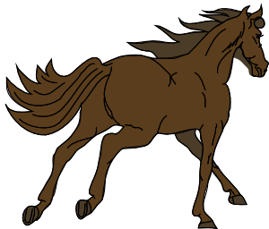 Running Horse 2 Clip Art - vector clip art online ...