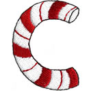 Candy Cane Alphabet Embroidery Designs