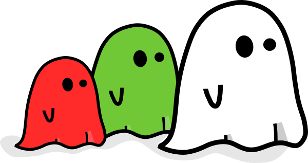 Colored Ghosts clip art - vector clip art online, royalty free ...
