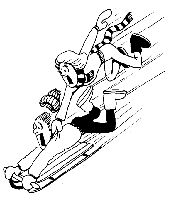 Sledding clip art