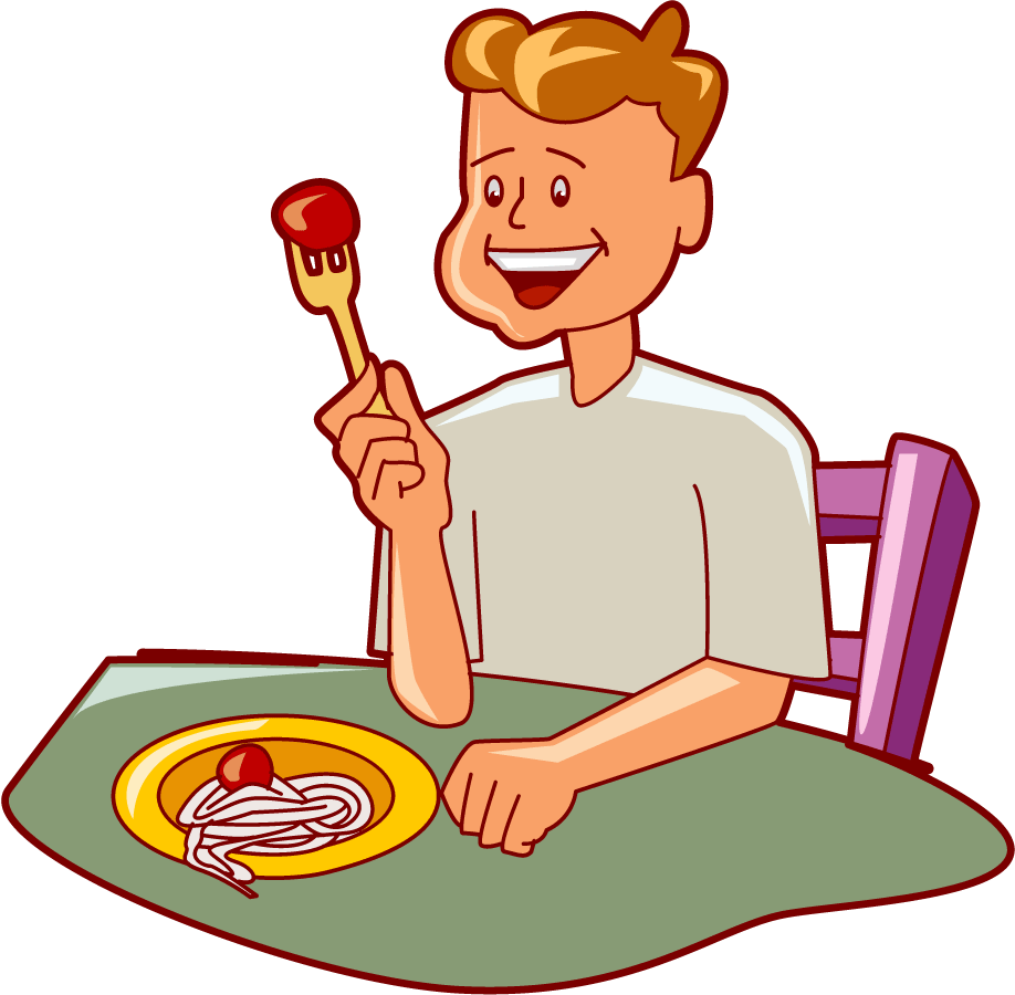 He is eating clipart