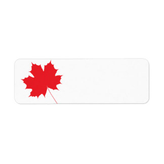 Red Maple Leaf Return Address Labels & Templates | Zazzle