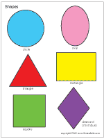 Basic Shapes | Printable Templates & Coloring Pages | FirstPalette.com
