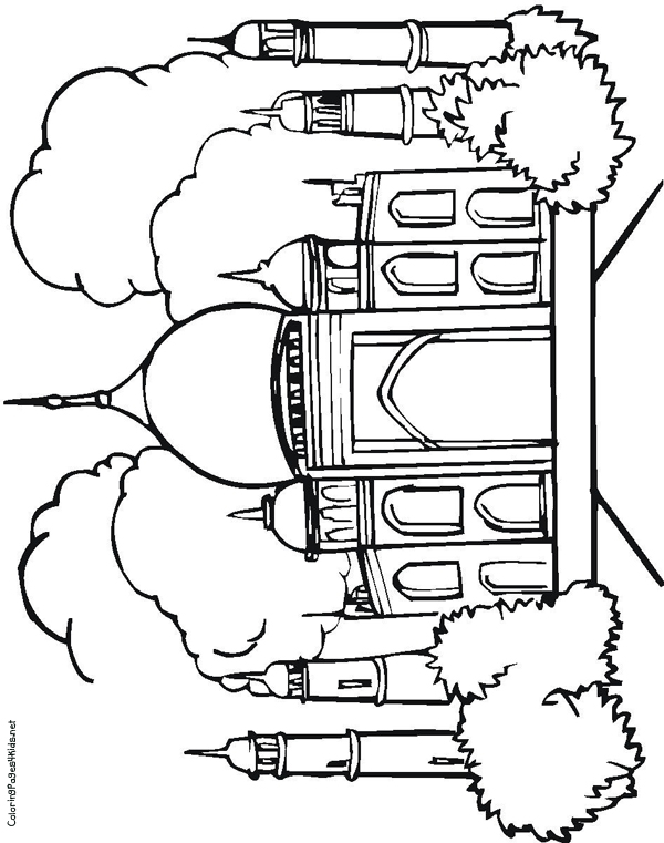 Taj Mahal Coloring Pages | Coloring Pages For Kids - ClipArt Best ...