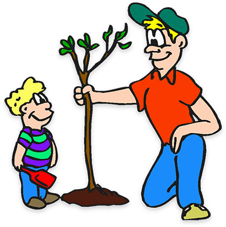 Clipart plant a tree